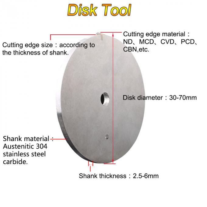 ND CVD Diamond Faceting Tools 6.0mm Disk For CNC Ball Chain Machine 0